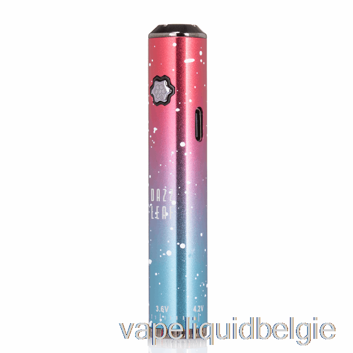 Vape Smaken Dazzleaf Squarii Bottom Twist 510 Batterij Koraalroze / Blauwe Splatter